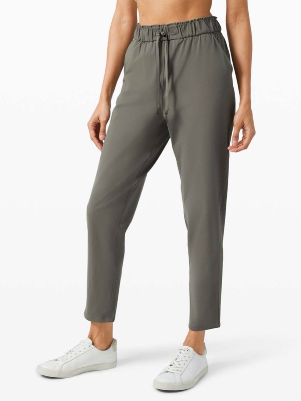 lululemon athletica Keep moving pants, grey sage, 27”, size 6